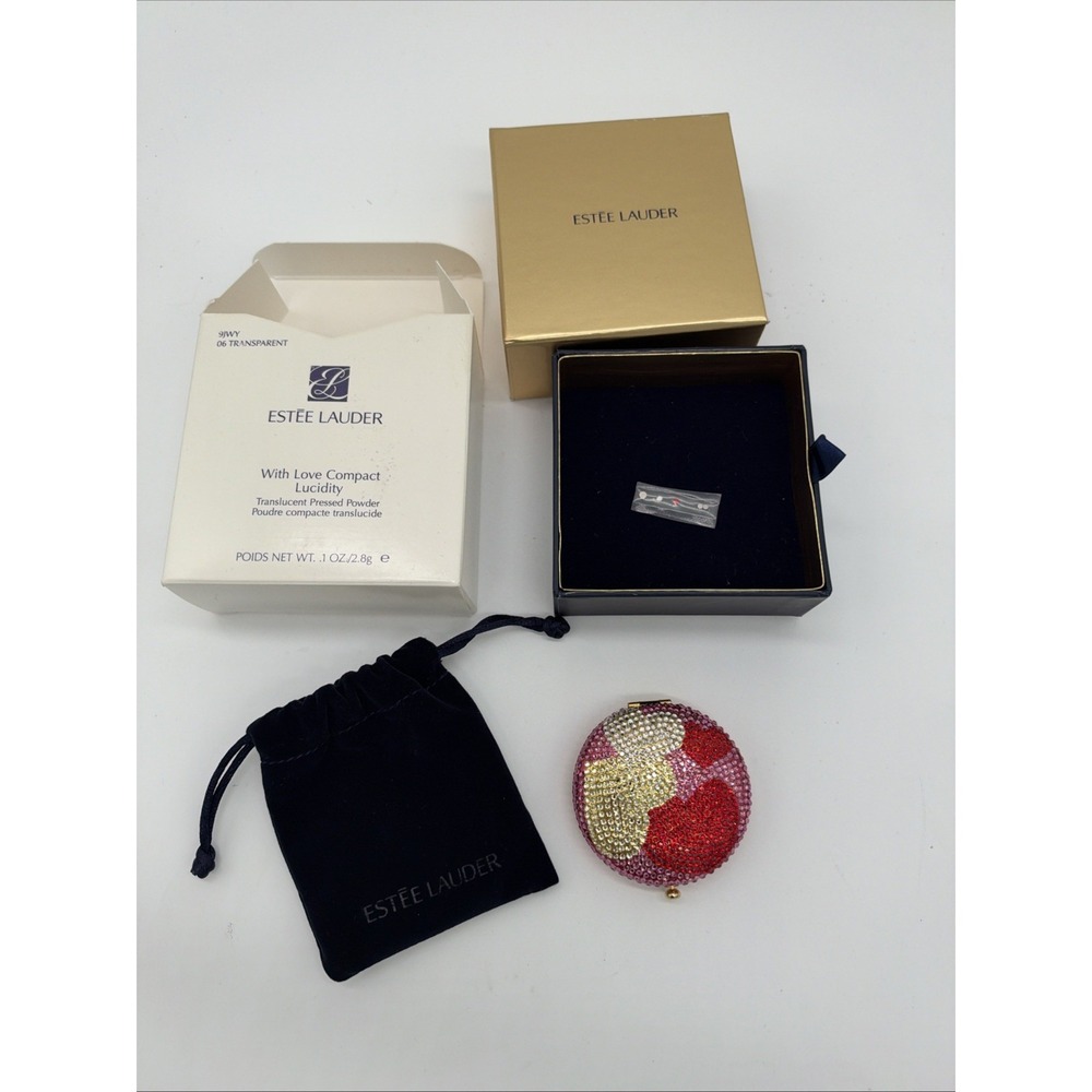 Estee Lauder WITH LOVE COMPACT Lucidity Pressed Powder 06 Transparent New In Box